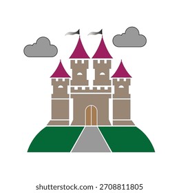 símbolo castelo vetor ilustração design moda