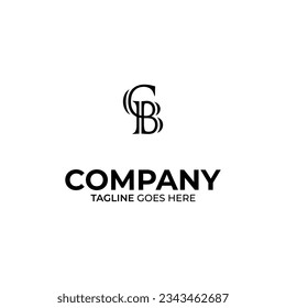 Symbol CB letter logo on white background, can be used for art companies, sports, etc