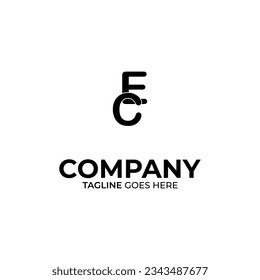 Symbol CE letter logo on white background, can be used for art companies, sports, etc