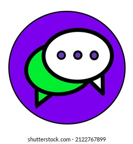 diseño plano de chat de símbolos