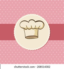 Symbol of chef hat for menu or card design