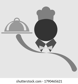 Symbol of a chef holding a plate