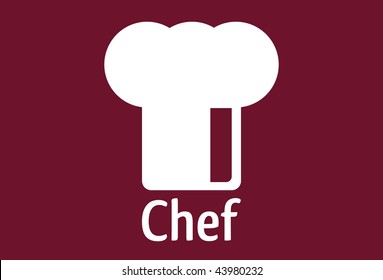 symbol of a chef's hat with the word chef