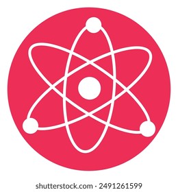 Symbol of chemical reaction isolated on white background.