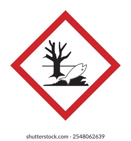 Symbol of chemicals that are harmful to aquatic life or aquatic animals and plants