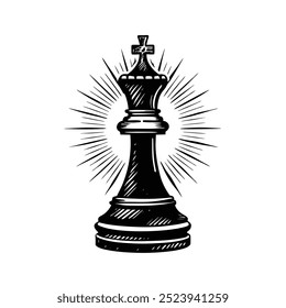 Symbol of Chess piece Vector Logo Silhouette Icon Design