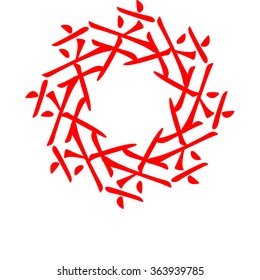 Symbol from chinese hieroglyphs. Translation of 10 zodiac stems, feng shui signs hieroglyph: 'Gold'. 