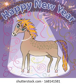 symbol of the Chinese New Year, glamorous horse in the spotlight