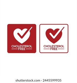 symbol of cholesterol free, vector art.