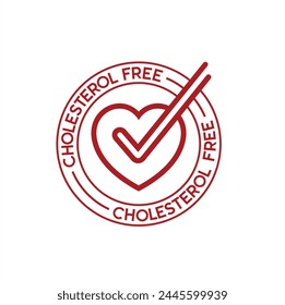 symbol of cholesterol free, vector art.