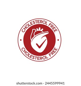 symbol of cholesterol free, vector art.