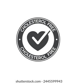 symbol of cholesterol free, vector art.