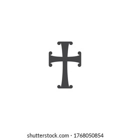 symbol of Christian cross,vector icon logo illustration design 