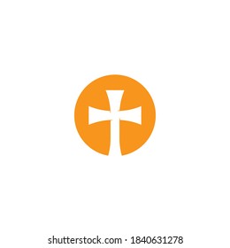 symbol of Christian cross,vector icon logo illustration design 