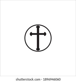 symbol of Christian cross,vector icon logo illustration design 
