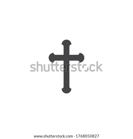 symbol of Christian cross,vector icon logo illustration design 