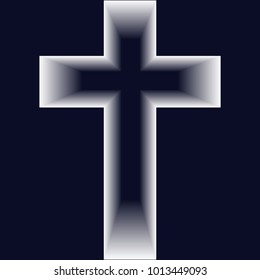 Symbol of a church cross. Christianity religion symbol. Abstract background.