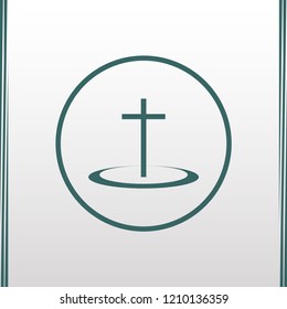 Symbol of a church cross. Christianity religion symbol.