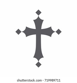 Symbol of a church cross. Christianity religion symbol.