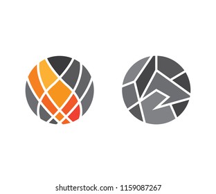 Symbol circle abstract, style icon round