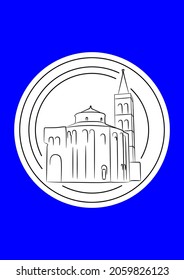 symbol of the city of Zadar, the church of St. Donatus and the bell tower of St. Anastasia