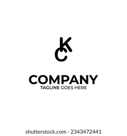 Symbol CK letter logo on white background, can be used for art companies, sports, etc