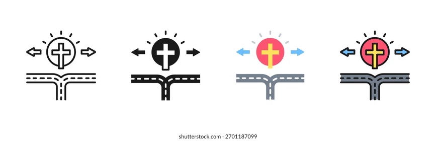 Paquete De Iconos De Choque De Símbolos En Varios Estilos