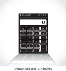 Symbol of classic analog calculator - illustration
