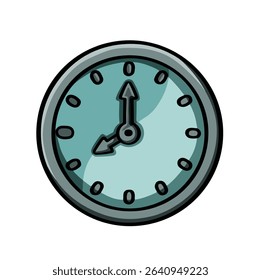 Symbol clock, chart, schedule color vector illustration