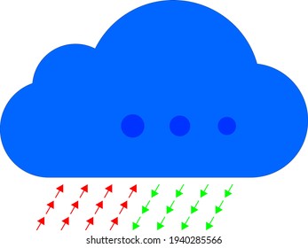 Symbol of cloud computers or cloud storage
