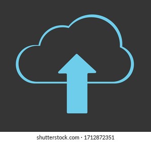 símbolo de diseño vectorial de servicios en la nube, ilustración vectorial de almacenamiento en la nube gris