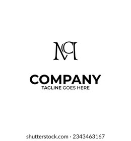 Símbolo logotipo de letra CM sobre fondo blanco, se puede usar para empresas de arte, deportes, etc