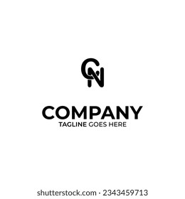 Symbol CN letter logo on white background, can be used for art companies, sports, etc