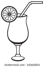 Symbol cocktail isolated on white