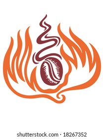 a symbol of a coffee in flame and had a good smell.