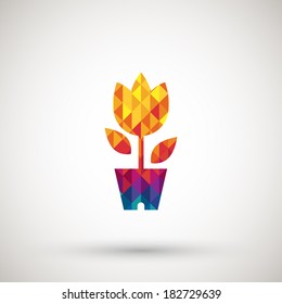symbol with colorful diamond