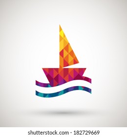 symbol with colorful diamond