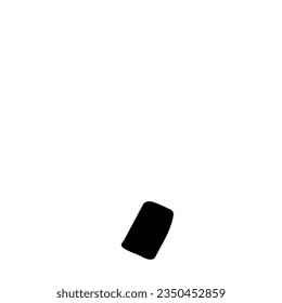 Letra de negrita de coma de símbolo en estilo dibujado a mano de doodle aislado en fondo blanco. Para logotipo, presentación, marca, educación, tipo de letra, carteles, letras.
