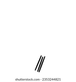 Symbol comma scribble font in doodle scribble brush hand drawn style isolated on white background. For lettering, presentation, education, logo, signboard, branding, abc, alphabet.