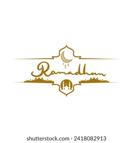 Das Symbol zum Gedenken an Ramadan ist Gold
