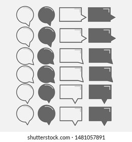 Symbol of comment or message with trendy flat line style icon for web site design, logo, app, UI isolated on white background. vector illustration