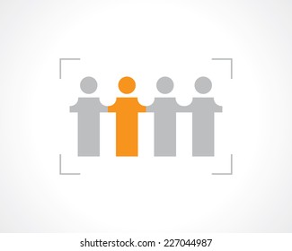 symbol of the community of people. vector template design. eps8