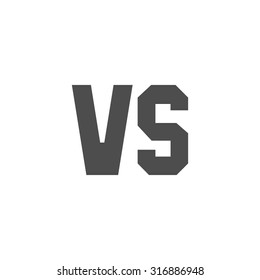 Concurso de símbolos VS ilustración vectorial.