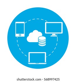 symbol complete web hosting icon, vector illustration design