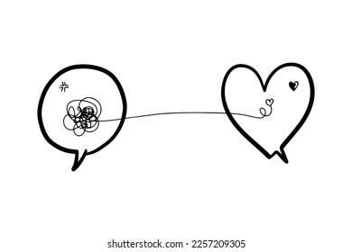 symbol of complicated way with scribbled round element, Vector illustration.