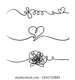 Symbol of complicated way with scribbled round element illustration.