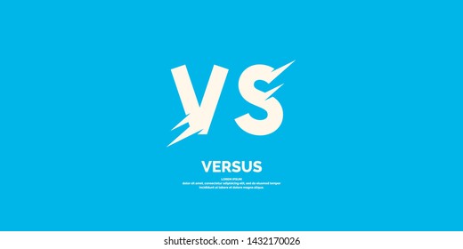 Symbol of confrontation VS. Vector illustration and versus emblem