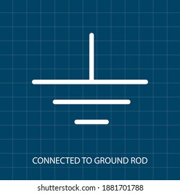 Symbol Connected Ground Rod Vector Illustration Stock Vector (Royalty ...