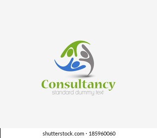 Symbol of consultancy, isolated vector design 
