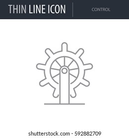 Symbol of Control. Thin line Icon of Symbols And Metaphors. Stroke Pictogram Graphic for Web Design. Quality Outline Vector Symbol Concept. Premium Mono Linear Beautiful Plain Laconic Logo
